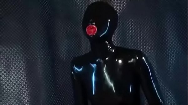Latex condom catsuit fuck