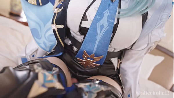 Genshin Impact Eula Lawrence Cosplay | milking all your jizz with her thighs and snatch hentai video