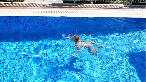 Mona Blue Fucks her step brother in the pool