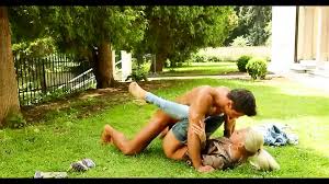 Blonde Czech Pornstar Natalie Cherie gets fucked outdoor fully clothed sex