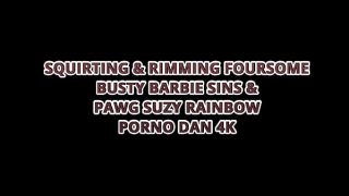 Suzy Rainbow Grinds On Dan’s Face While Barbie Sins Sucks Him And Matt!