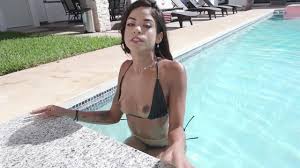 Slim and sexy Natasha Rios takes a big cock in the ass inside and outside pool (gapes, deep throat, cream pie, hard anal sex) 2022
