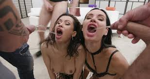 Surprise B-day Party Stacy Bloom VS Megan Venturi #2, 6on2, Gapes, ButtRose, Drink, Squirt Drink, Cum in Mouth, Swallow (2022)